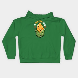 A Maize Ing // Funny Corn Cartoon Kids Hoodie